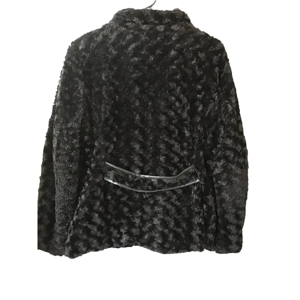 Vintage New York Yoki Plush Zip Up Womens  Jacket Size L